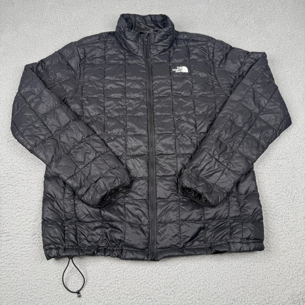 The North Face Jacket Mens Large Black Thermoball Eco Quilted Puffer Full Zip